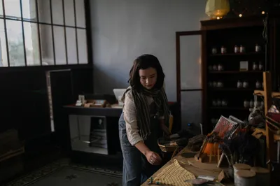 Tiff Piko, coordinator of maker markets for Ohio Winding Road in Shawnee, OH on December 21, 2023. Tiff Piko is a designer, educator, and farmer in Appalachia Ohio.  In 2019 she became the first woman to run for mayor in her hometown of Lancaster, Ohio. Running a zero-dollar grassroots campaign designed to get more people involved in local politics.